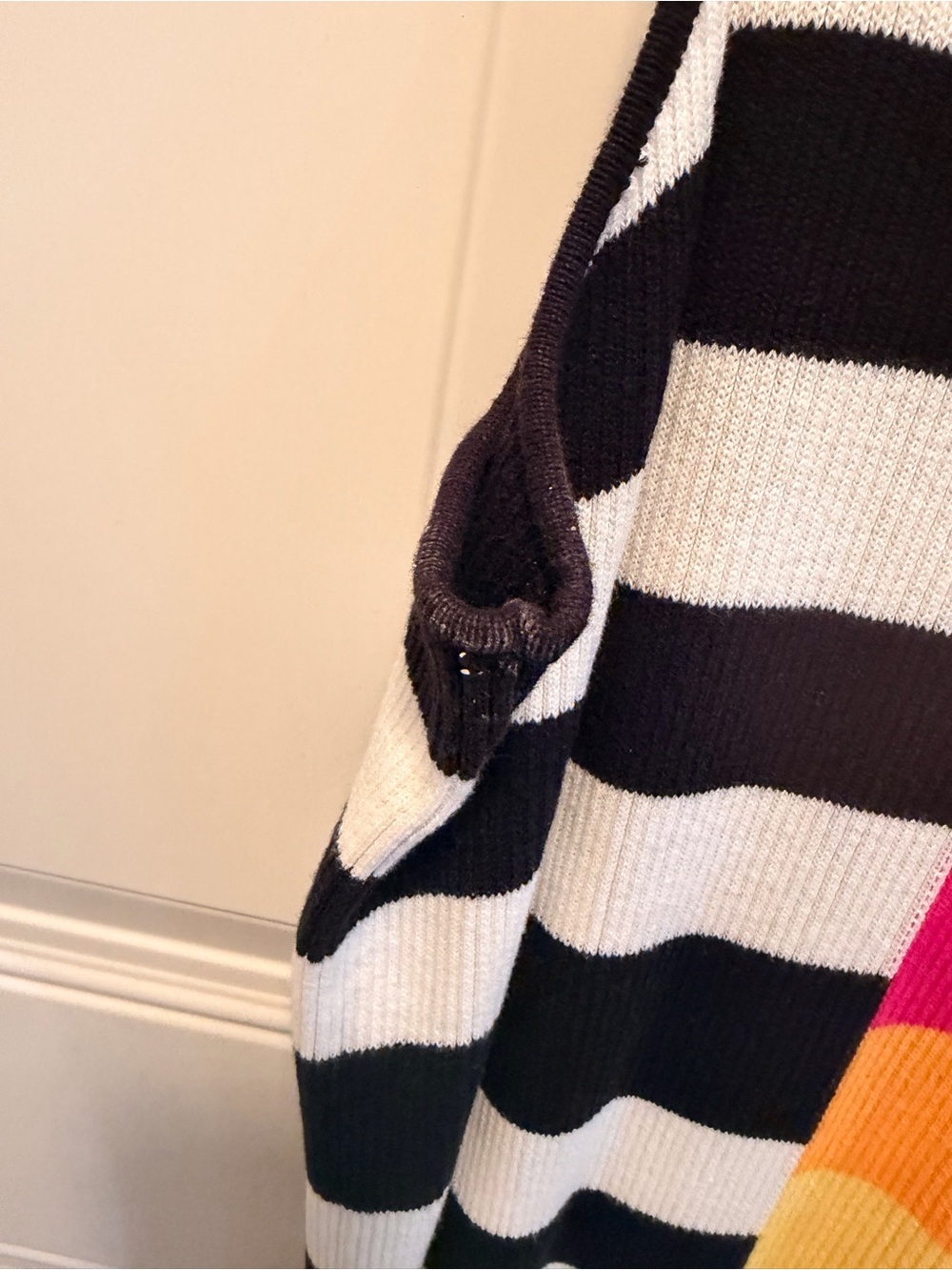 Eloquii Black with Rainbow Striped Racerback Maxi Dress - Picture 3 of 3